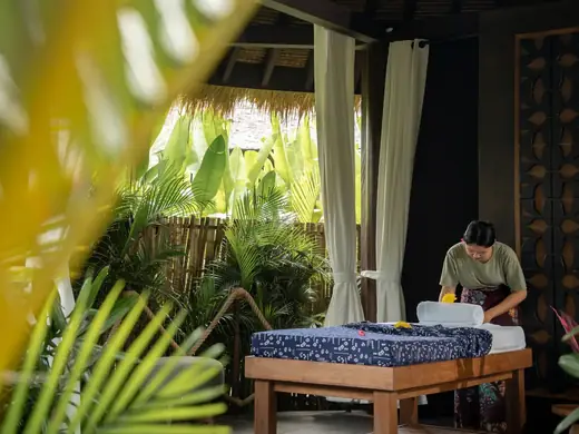 A quiet wellness room at Kuara Spa
