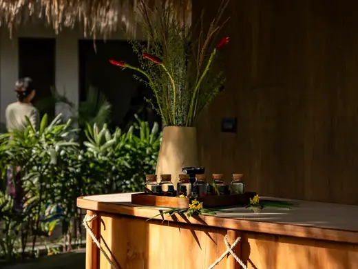 A warm villa detail at Kuara Resort Lombok