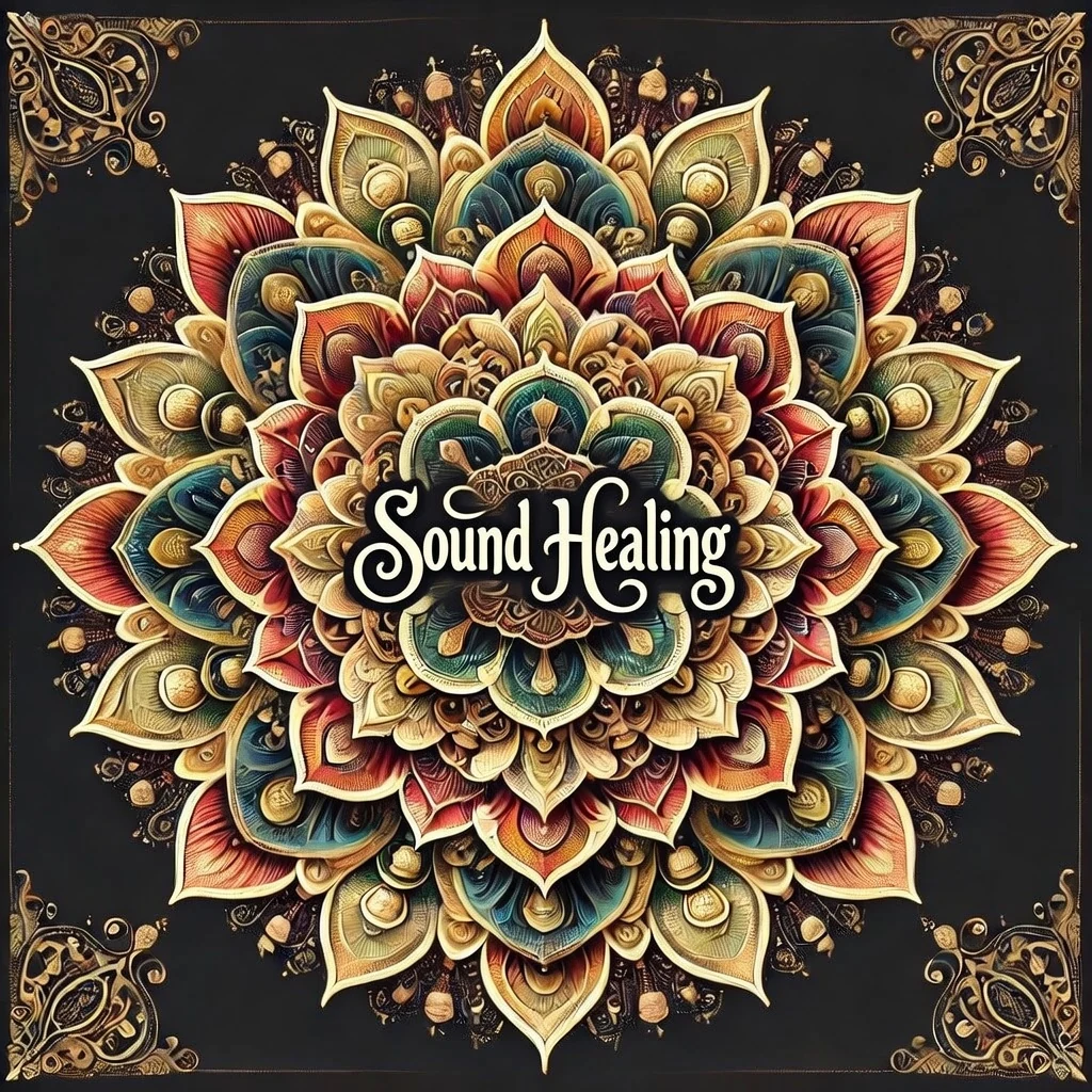 Decorative sound healing mandala artwork